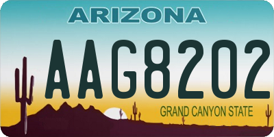 AZ license plate AAG8202