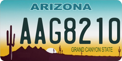 AZ license plate AAG8210