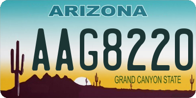 AZ license plate AAG8220