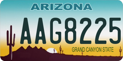 AZ license plate AAG8225