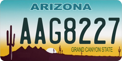 AZ license plate AAG8227