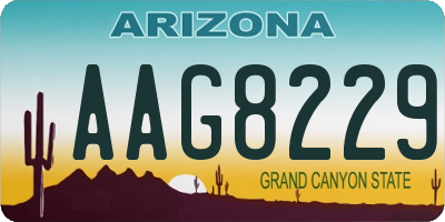 AZ license plate AAG8229