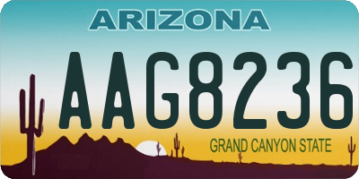 AZ license plate AAG8236