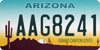 AZ license plate AAG8241