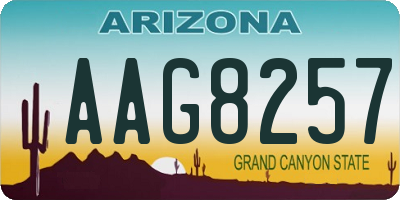 AZ license plate AAG8257