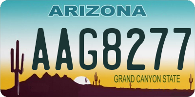 AZ license plate AAG8277