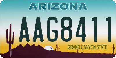AZ license plate AAG8411