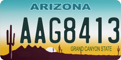 AZ license plate AAG8413