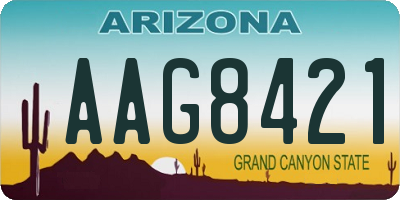 AZ license plate AAG8421
