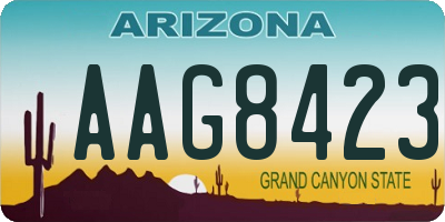 AZ license plate AAG8423