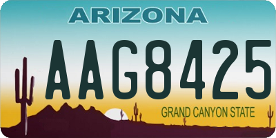 AZ license plate AAG8425