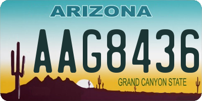 AZ license plate AAG8436