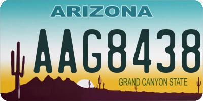 AZ license plate AAG8438