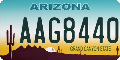 AZ license plate AAG8440