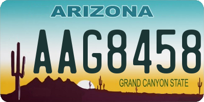 AZ license plate AAG8458