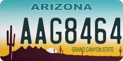 AZ license plate AAG8464