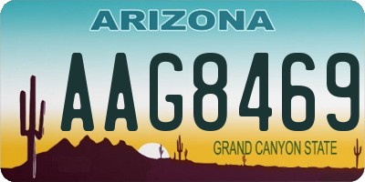 AZ license plate AAG8469