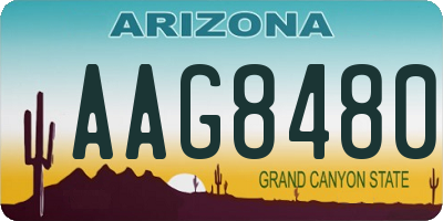 AZ license plate AAG8480