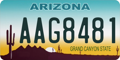 AZ license plate AAG8481