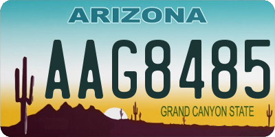 AZ license plate AAG8485