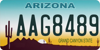 AZ license plate AAG8489