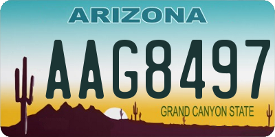 AZ license plate AAG8497