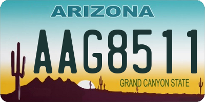 AZ license plate AAG8511