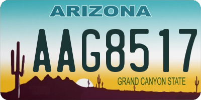 AZ license plate AAG8517