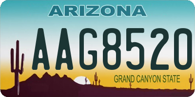 AZ license plate AAG8520