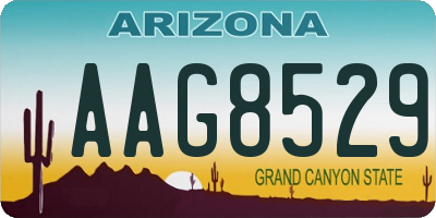 AZ license plate AAG8529