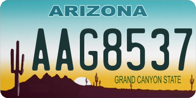 AZ license plate AAG8537