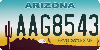 AZ license plate AAG8543