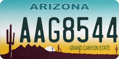 AZ license plate AAG8544