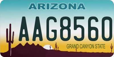 AZ license plate AAG8560