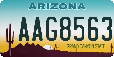 AZ license plate AAG8563