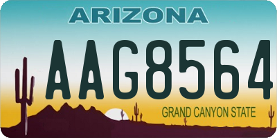 AZ license plate AAG8564