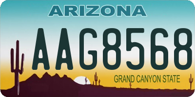AZ license plate AAG8568