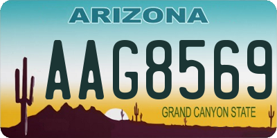 AZ license plate AAG8569