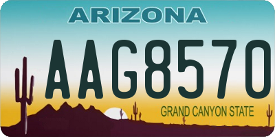 AZ license plate AAG8570
