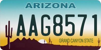 AZ license plate AAG8571