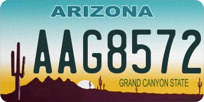 AZ license plate AAG8572