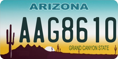 AZ license plate AAG8610