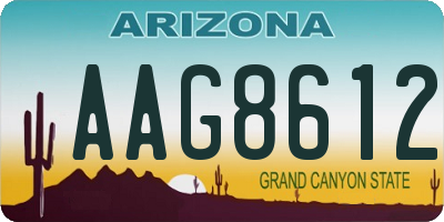 AZ license plate AAG8612