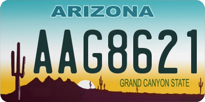 AZ license plate AAG8621