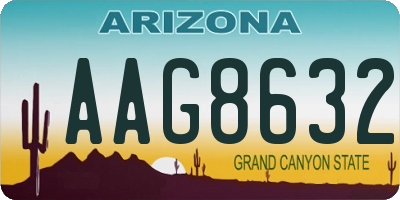 AZ license plate AAG8632