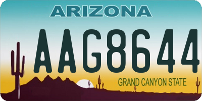 AZ license plate AAG8644