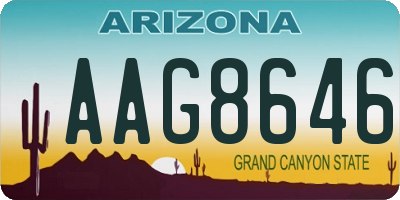 AZ license plate AAG8646