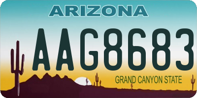 AZ license plate AAG8683
