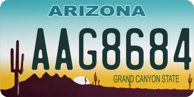 AZ license plate AAG8684