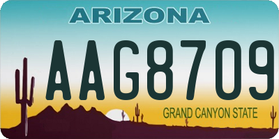 AZ license plate AAG8709